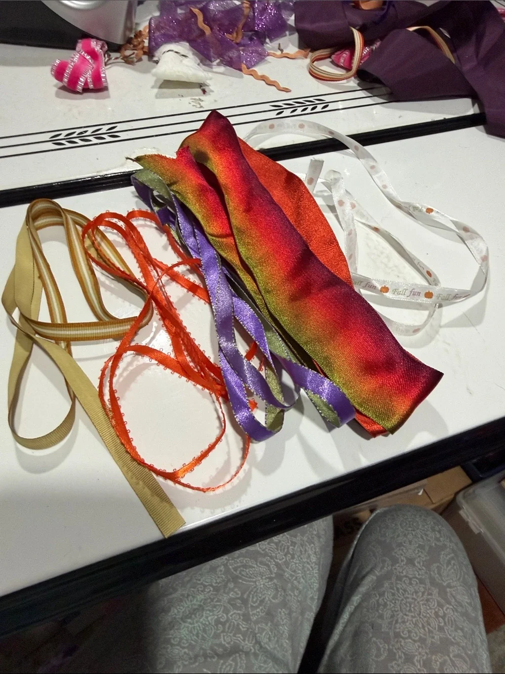 Lot of 54 Yards of Assorted Ribbon and Trim